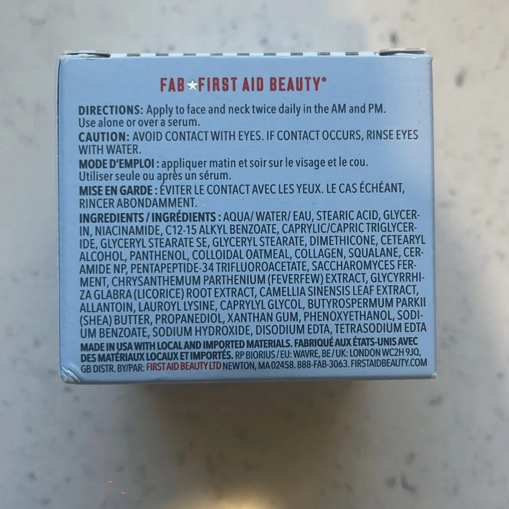 FAB First Aid Beauty Firming Cream 1.7oz Collagen Peptide Unscented Moisturizer - Picture 3 of 3